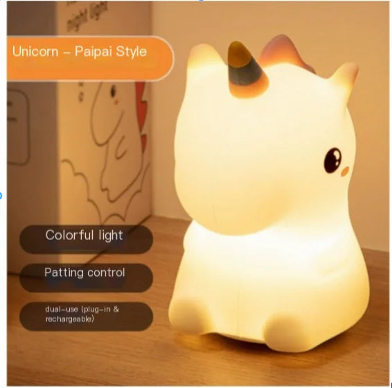 Lámpara de Noche LED de Unicornio para la Mesita
