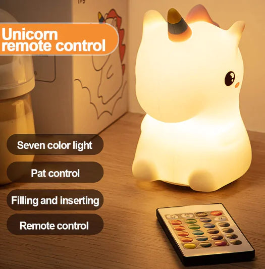 Lámpara de Noche LED de Unicornio para la Mesita